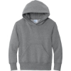 Custom Port & Co Youth Core Fleece Pullover Hooded Sweatshirt Graphite Heather Gray