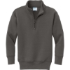 Custom Port & Co Youth Core Fleece 1/4-Zip Pullover Sweatshirt Charcoal Gray