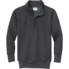 Custom Port & Co Youth Core Fleece 1/4-Zip Pullover Sweatshirt Dark Heather Gray