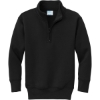 Custom Port & Co Youth Core Fleece 1/4-Zip Pullover Sweatshirt Jet Black