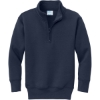 Custom Port & Co Youth Core Fleece 1/4-Zip Pullover Sweatshirt Navy Blue