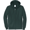 Custom Port & Co Core Fleece Full-Zip Hooded Sweatshirt. Dark Green