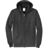Custom Port & Co Core Fleece Full-Zip Hooded Sweatshirt. Dk Hthr Grey