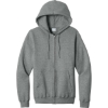 Custom Port & Co Core Fleece Full-Zip Hooded Sweatshirt. Graphite Heather Gray