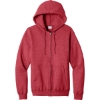 Custom Port & Co Core Fleece Full-Zip Hooded Sweatshirt. HthrRed