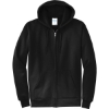 Custom Port & Co Core Fleece Full-Zip Hooded Sweatshirt. Jet Black