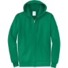 Custom Port & Co Core Fleece Full-Zip Hooded Sweatshirt. Kelly Green