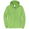 Custom Port & Co Core Fleece Full-Zip Hooded Sweatshirt. Lime Green