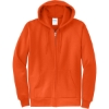 Custom Port & Co Core Fleece Full-Zip Hooded Sweatshirt. Orange