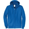 Custom Port & Co Core Fleece Full-Zip Hooded Sweatshirt. Royal Blue
