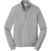 Custom Port & Co Fan Favorite Fleece 1/4-Zip Pullover Sweatshirt. Athletic Heather Gray