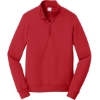 Custom Port & Co Fan Favorite Fleece 1/4-Zip Pullover Sweatshirt. Bright Red