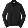 Custom Port & Co Fan Favorite Fleece 1/4-Zip Pullover Sweatshirt. Jet Black