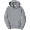 Custom Port & Co Youth Fan Favorite Fleece Pullover Hooded Sweatshirt. Athletic Heather Gray