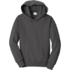 Custom Port & Co Youth Fan Favorite Fleece Pullover Hooded Sweatshirt. Charcoal Gray