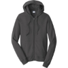 Custom Port & Co Fan Favorite Fleece Full-Zip Hooded Sweatshirt. Charcoal Gray