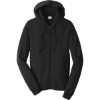 Custom Port & Co Fan Favorite Fleece Full-Zip Hooded Sweatshirt. Jet Black
