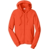 Custom Port & Co Fan Favorite Fleece Full-Zip Hooded Sweatshirt. Orange
