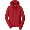 Custom Port & Co Fan Favorite Fleece Full-Zip Hooded Sweatshirt. Team Cardinal Red