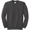 Custom Port & Co Essential Fleece Crewneck Sweatshirt. Charcoal Gray