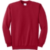 Custom Port & Co Essential Fleece Crewneck Sweatshirt. Red