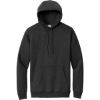 Custom Port & Co Essential Fleece Pullover Hooded Sweatshirt. Black Heather