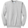 Custom Port & Co Tall Essential Fleece Crewneck Sweatshirt. Ash