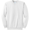 Custom Port & Co Tall Essential Fleece Crewneck Sweatshirt. White