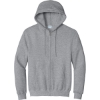 Custom Port & Co Essential Fleece Full-Zip Hooded Sweatshirt. Athletic Heather Gray