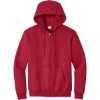 Custom Port & Co Essential Fleece Full-Zip Hooded Sweatshirt. Red