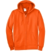 Custom Port & Co Tall Essential Fleece Full-Zip Hooded Sweatshirt. Safety Orange