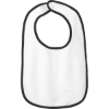 Custom Rabbit Skins Infant Contrast Trim Terry Bib. Black
