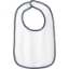 Custom Rabbit Skins Infant Contrast Trim Terry Bib. Navy