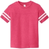 Custom Rabbit Skins Toddler Football Fine Jersey Tee. Vintage Hot Pink/Blended White