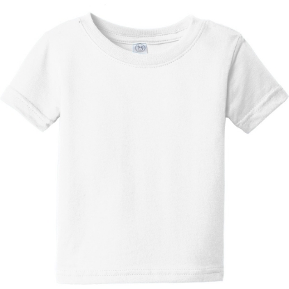 Custom Rabbit Skins Infant Fine Jersey Tee. White