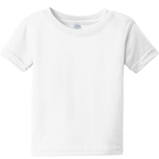 Custom Rabbit Skins Infant Fine Jersey Tee. White