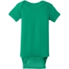 Custom Rabbit Skins Infant Short Sleeve Baby Rib Bodysuit. Kelly Green