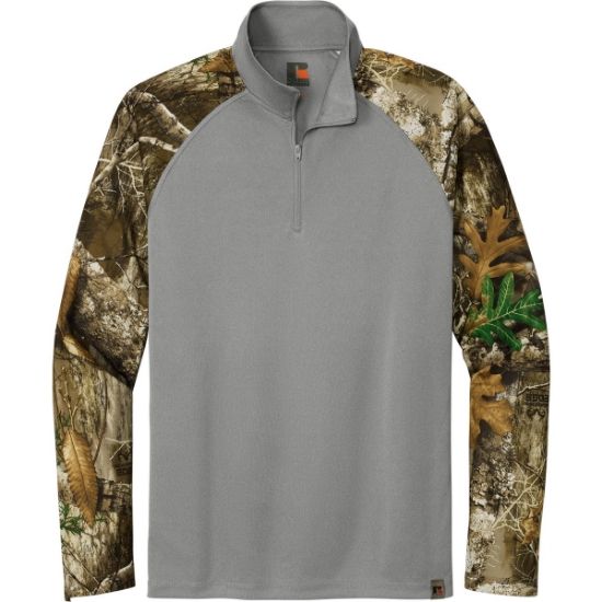 Custom Russell Outdoors Realtree Colorblock Performance 1/4-Zip GConH/RTEd