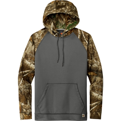 Custom Russell Outdoors Realtree Performance Colorblock Pullover Hoodie Magnet Gray/Realtree EDGE™ Camo