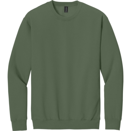 Custom Gildan Softstyle Crewneck Sweatshirt Military Green