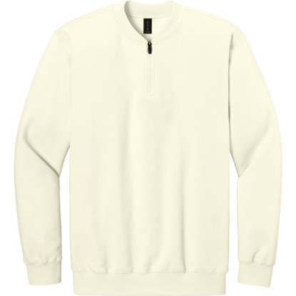 Custom Gildan Softstyle Midweight Fleece 1/4-Zip Off White