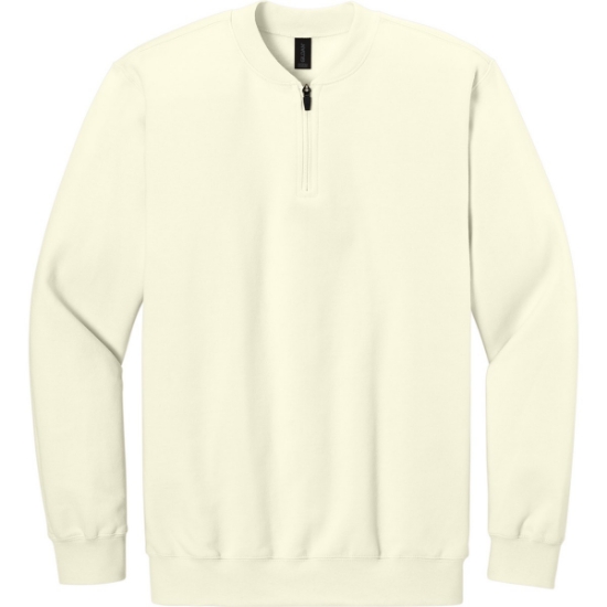 Custom Gildan Softstyle Midweight Fleece 1/4-Zip Off White