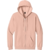 Custom Gildan Softstyle Midweight Fleece Full-Zip Hooded Sweatshirt Dusty Rose Pink