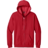 Custom Gildan Softstyle Midweight Fleece Full-Zip Hooded Sweatshirt Red