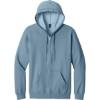 Custom Gildan Softstyle Midweight Fleece Full-Zip Hooded Sweatshirt Stone Blue