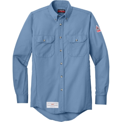 Custom Bulwark EXCEL FR ComforTouch Dress Uniform Shirt. Light Blue