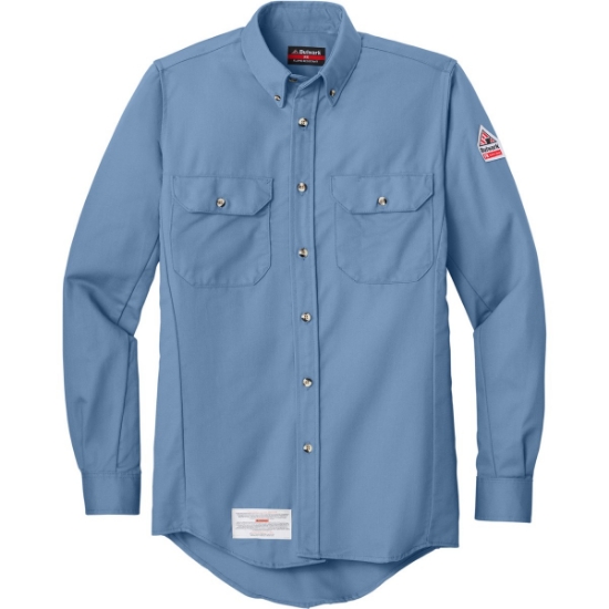 Custom Bulwark EXCEL FR ComforTouch Dress Uniform Shirt. Light Blue