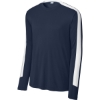 Custom Sport-Tek Competitor United Long Sleeve Crew True Navy Blue/White