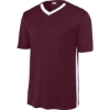 Custom Sport-Tek Competitor United V-Neck Maroon Red/White