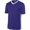 Custom Sport-Tek Competitor United V-Neck Purple/White
